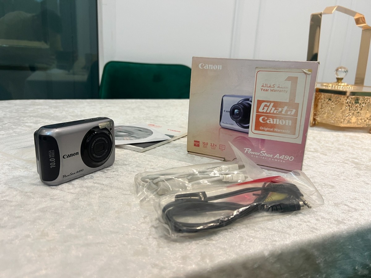 Canon PowerShot A490 10.0MP Digital Camera - Silver for sale