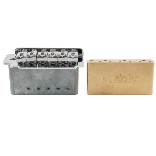 Musiclily Ultra 36mm Brass Tremolo Block For SQ Affinity 2-point 52.5mm Bridge - Picture 6 of 7