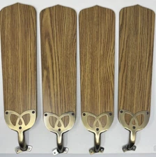 Vintage Encon Industries Ceiling Fan Blades Retro 70s/80s Set of 4