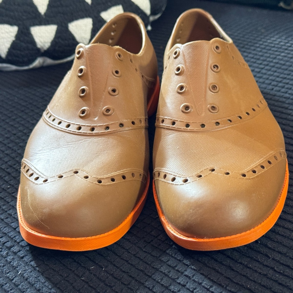 Biion Brights Yellow Perforated Oxford Shoes, Mens Size 9 EUC Biion Golf Shoes for Men for sale | eBay main image 2