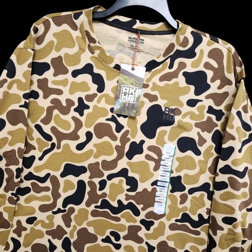 Alaskan Hardgear Crosshaul Camo Shirt Mens 2XL Tall Long Sleeve Crew NEW w/ Tag