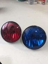 Harley Oem Hd Blue / Red Passing  Lights Working Like New Removed At Hd Dealer
