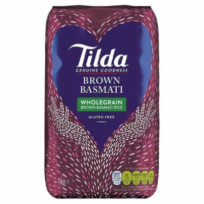 Tilda Brown Wholegrain Basmati Rice - 1kg (2.2lbs)