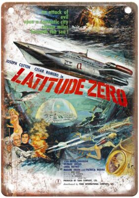 Latitude Zero Vintage Movie Poster Old Retro Look Metal Sign MP2588