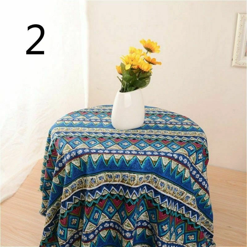 Stripe Tribal Ethnic Fabric Floral Upholstery Curtain Table Cloth Cotton Linen - image 4 of 4