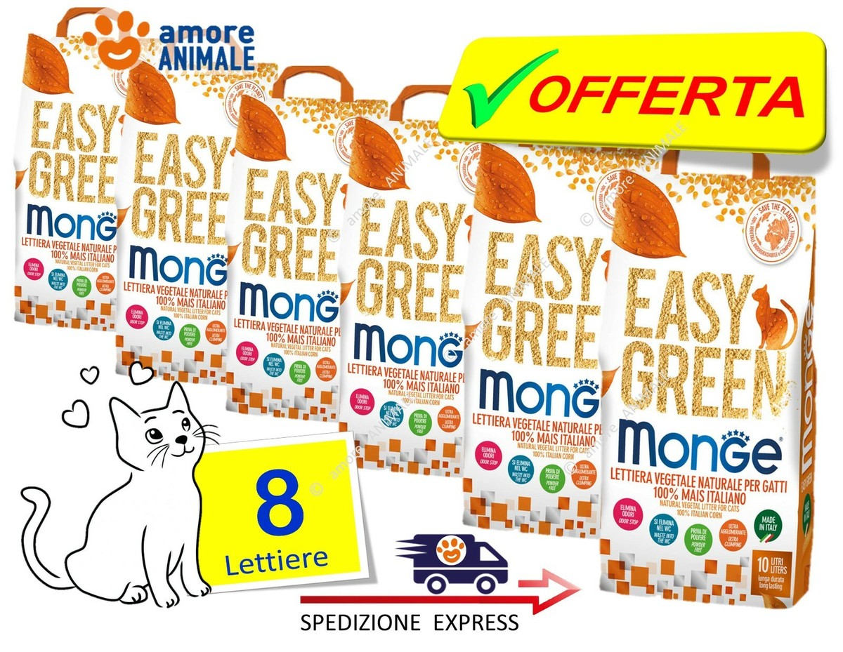 Lettiera Vegetale Monge Easy Green Mais 10L - Biodegradabile Per Gatti E Animali - Foto 11