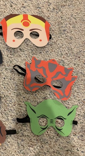 Set Of 12 Character Eye Masks For Dress Up/Costumes Stiff Felt With Elastic Band - Picture 5 of 7