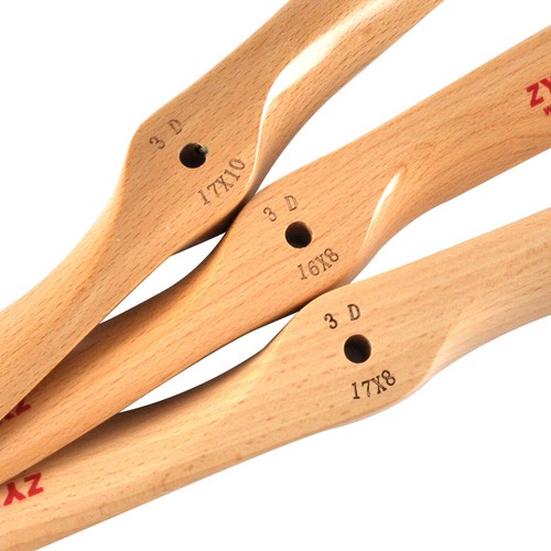 1 Stck. CW 24x10 Buchenholz 3D Propeller Gasflugzeug für RC Modellflugzeug FM - Bild 6 von 6