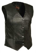 Leather King Women's Classic Four Snap Vest Sh1227