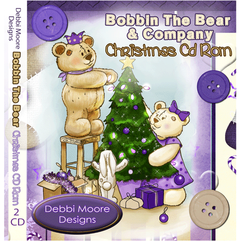 Debbi Moore Designs Bobbin The Bear Christmas Double CD Rom (293879)
