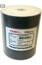 100 CMC Pro Taiyo Yuden TDMR-WPP-SK16 16X DVD-R White Inkjet Hub Printable Media