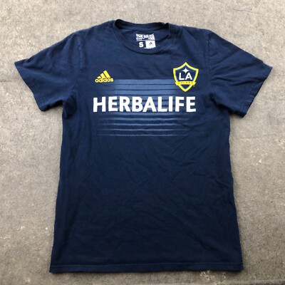 LA Galaxy Shirt Mens Small Blue Giovanni Soccer MLS Adidas