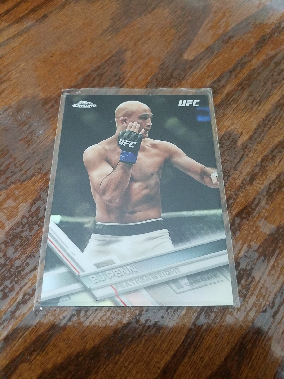 2017 Topps Chrome UFC Silver Refractor Card BJ Penn #29 1st First Chrome