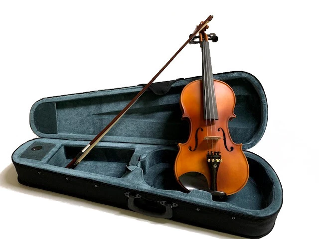 VIOLINS BANKRUPTCY NEW ADULT FLAMED SOLID CONCERT VIOLIN