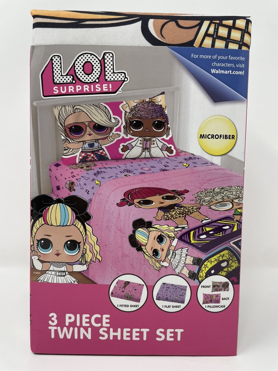 SURPRISE Piece Microfiber Twin Bedding Sheet Set Pillowcase LOL  NEW