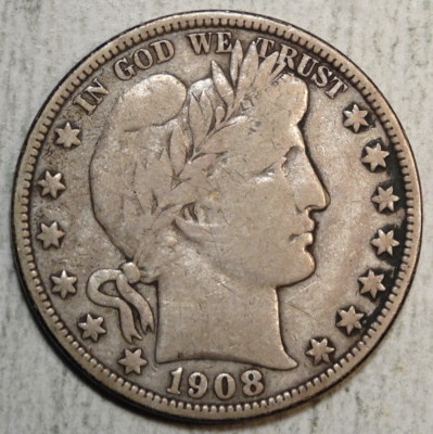1908-O Barber Half Dollar, Just Fine, Discounted Original Coin   0125-11