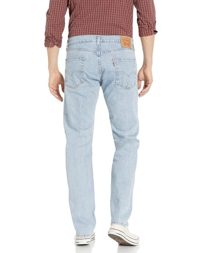 Levis 505 Regular Fit Jeans Mens Classic Straight Leg Mid Rise Zipper Fly Denim - Picture 28 of 28