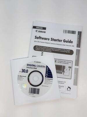Canon Digital Camera Solution Disk Ver 30.0   Windows & Mac - Software + Guide