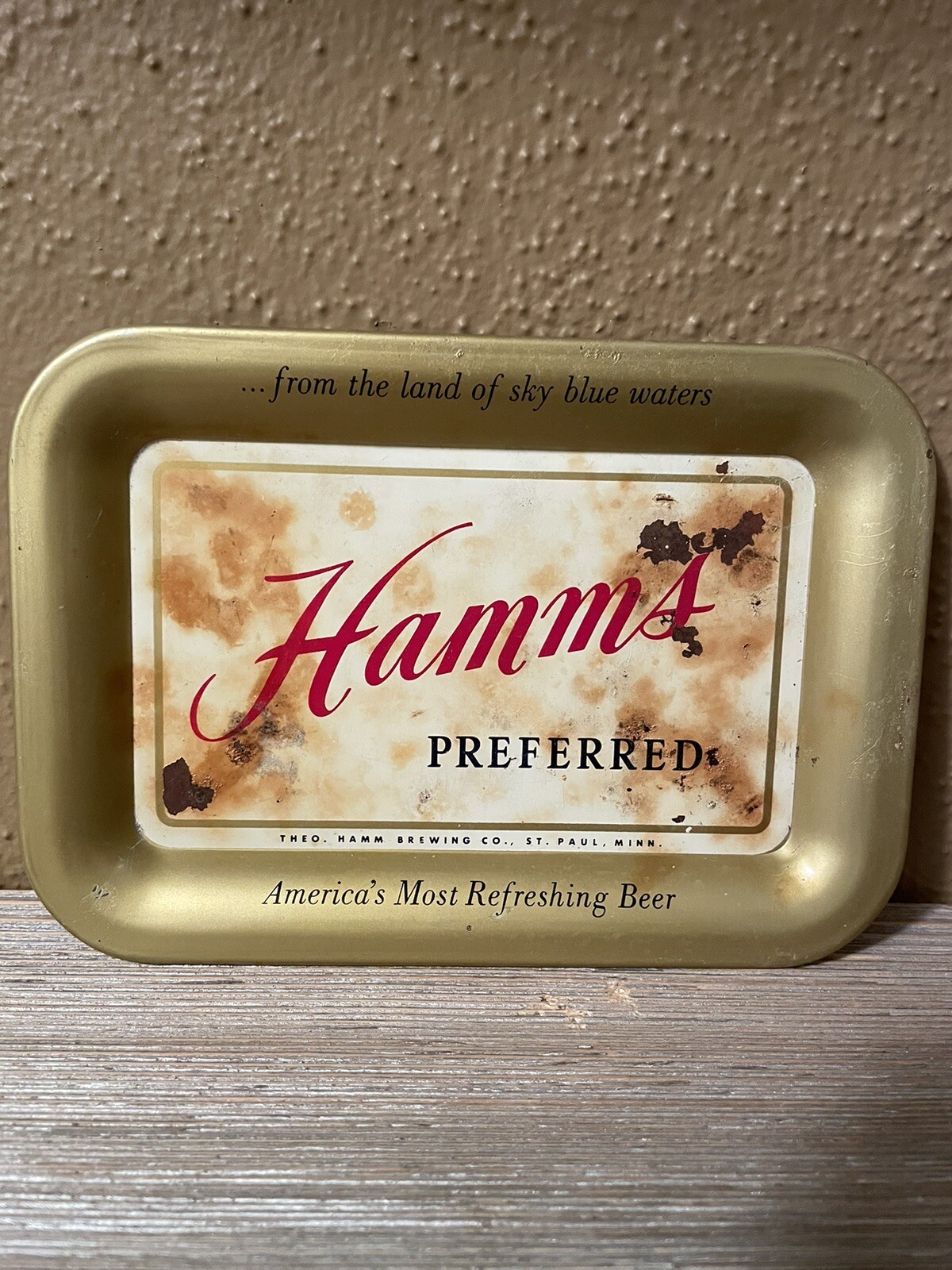 Vintage Hamms Beer Tip Tray eBay