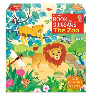 Usborne Book and 3 Jigsaws: The Zoo by Taplin, Sam