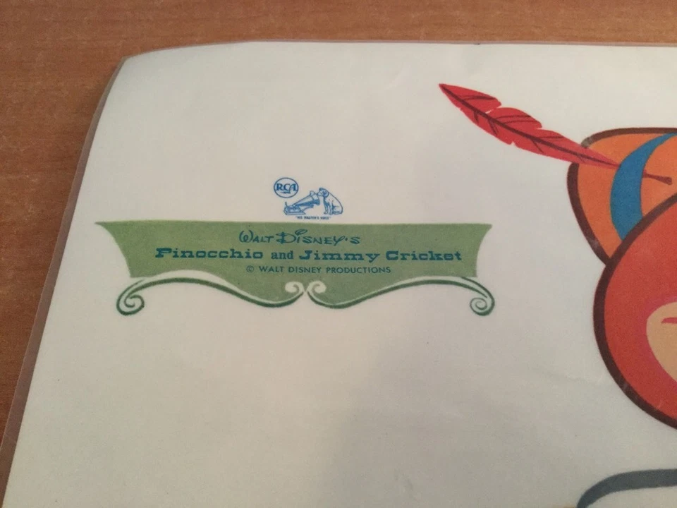 Lote de 2 CRÍQUETE VINTAGE PINÓQUIO DISNEY & PLACEMAT - Imagem 4 de 4