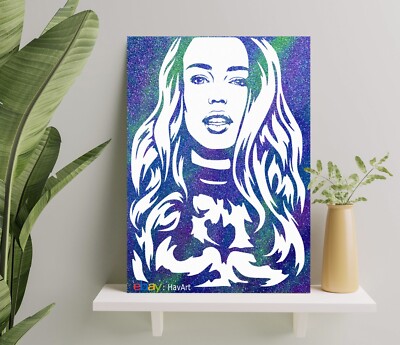 Glitter portrait to create by yourself. Gift for her, Gift for him, Wedding gift