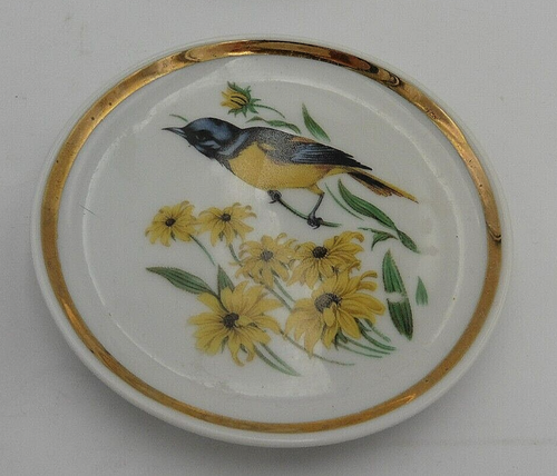Schumann Arzberg Germany Porcelain Bird Themed Coasters/Trinket Dishes--Set of 6 - Picture 4 of 8