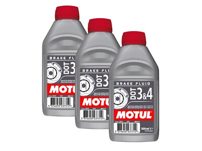 Motul Brake Fluid DOT 3 & 4 Bremsflüssigkeit 3x500ml Flaschen