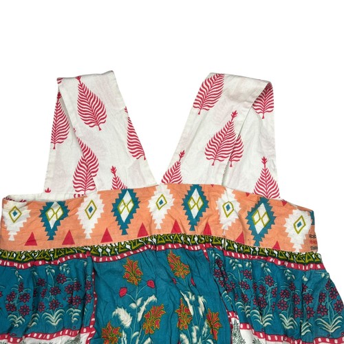 Raga Boho Peasant Flowy Cropped Tank Top Mixed Prints R2923 Womens L Large - Picture 3 of 7