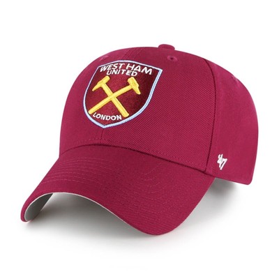 47 Brand Mens 6 Panel verstellbare Kappe ~ West Ham United FC Claret