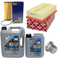 MotoröL Filter Set 5W-30 6 Liter + ÖLablassschraube FüR VW Passat 2.0 TSI 3G5