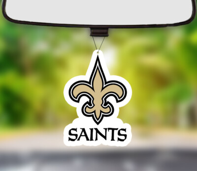 NFL New Orleans Saints Hanging Car Air  Freshener New Car Smell BUY 2 GET 1 FREE