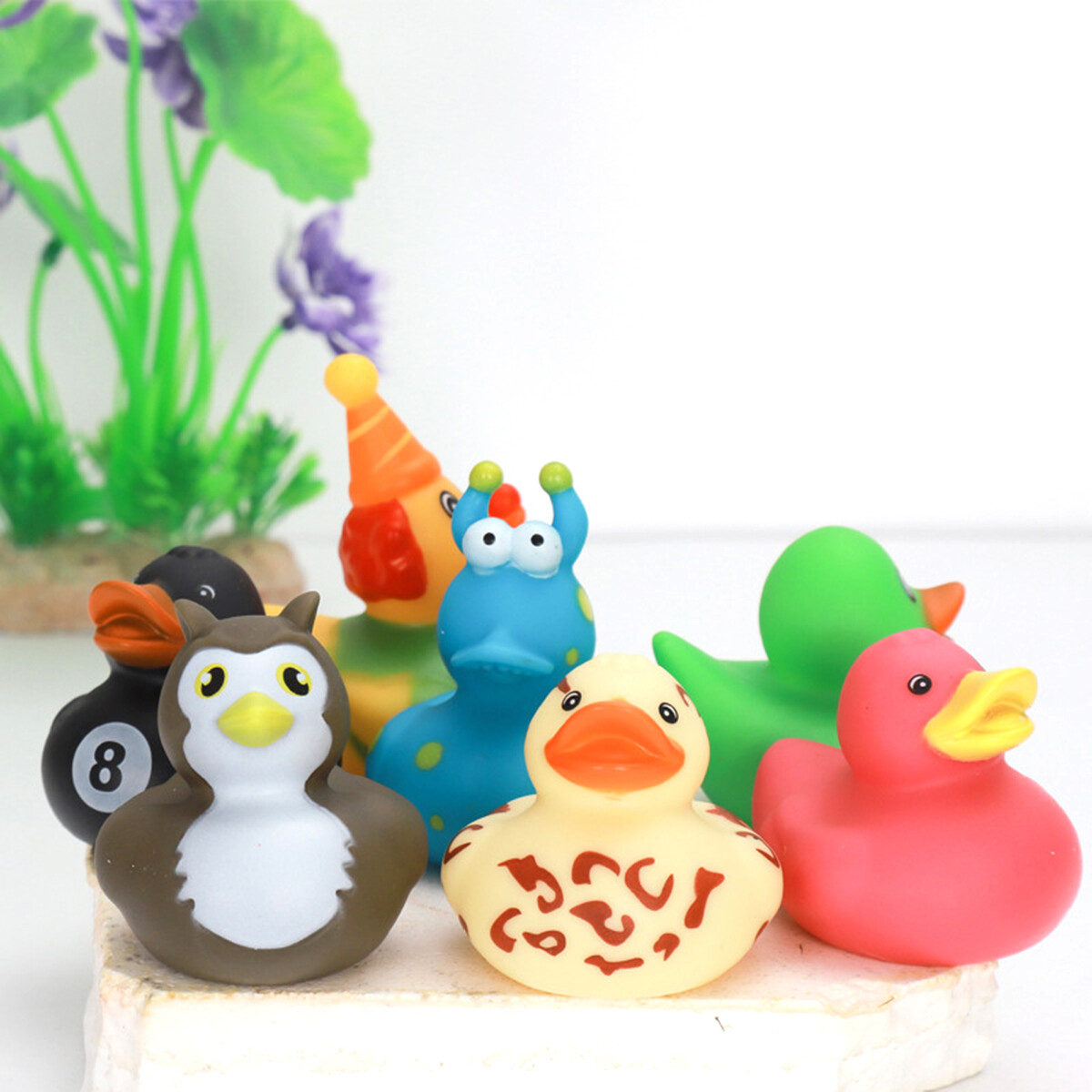 20Pcs Assorted Ducks Squeak for Kids Rubber Duck Bath Tub Pool Toy Cute