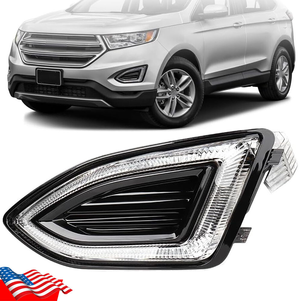Driver Left LED DRL Bumper Fog Light Driving Lamp For Ford Edge 2015-2017 2018