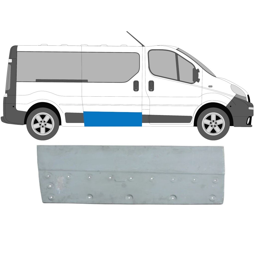 RENAULT TRAFIC VIVARO PRIMASTAR 2001- SLIDING DOOR SKIN REPAIR PANEL / RIGHT RH