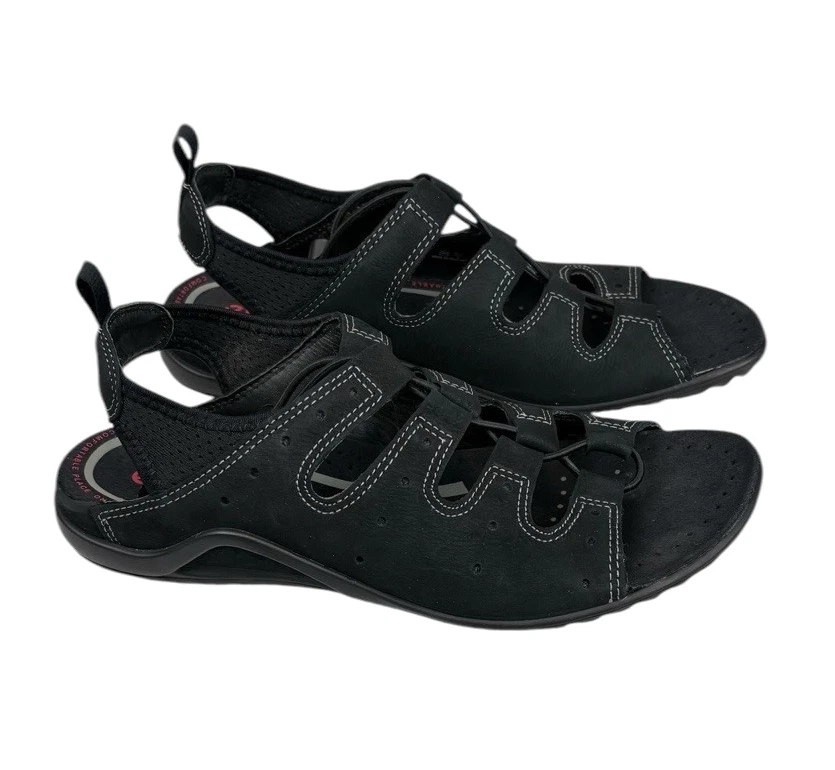 Sandali bassi stringati Ecco neri in nabuk Speed taglia EU 37 US 6 6 5