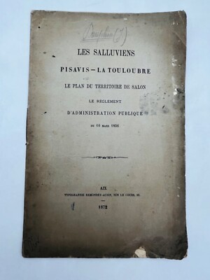 Les Sallluviens Pisavis-La Touloubre Le Plan Du Territoire De Salon Le Règlement