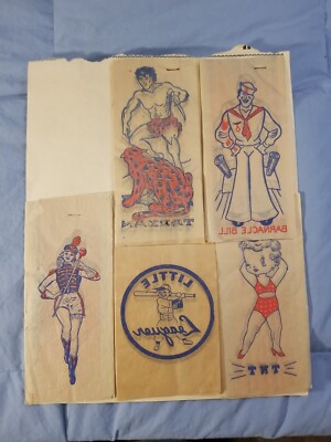 Vintage Iron On Heat Transfer: Lot of 5 Navy TNT Tarzan Little League Majorette