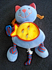 Jellycat Jelly Kitten Blue Rattle Activity Toy Mirror Rattle