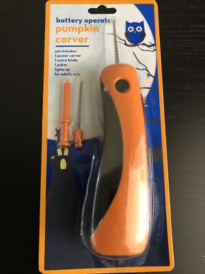 Battery Operated Pumpkin Carver With Extra Blade, Poker (NEW)