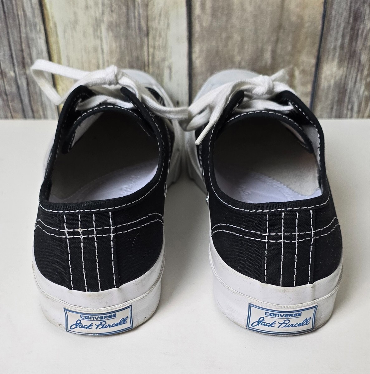 Converse Jack Purcell Signature Ox Black Low Top Shoes Size M6.5