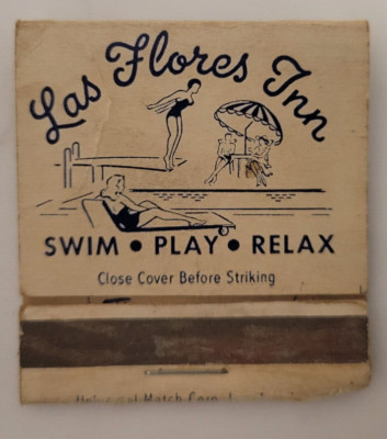 Las Flores Inn Del Mar California Vintage Matchbook