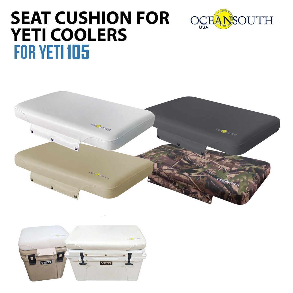 Oceansouth Seat Cushion for Yeti 105 Cooler- UV Water resistant