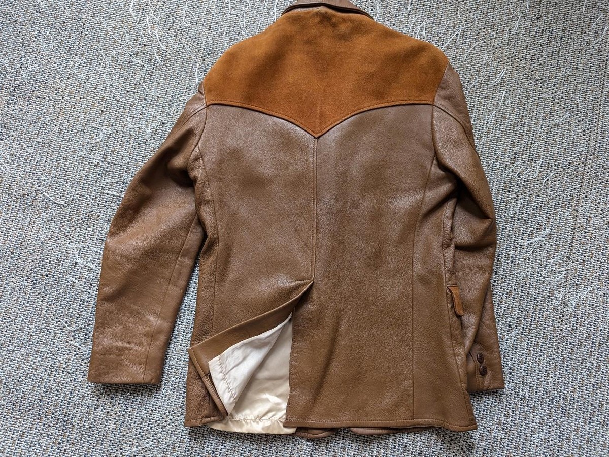 vintage USA made DEERSKIN western blazer 38R leather jacket
