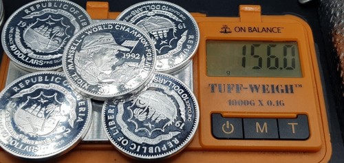 5x 1992 Solid Sterling Silver Formula One $10 Coins. 156g Combined - Picture 13 of 13