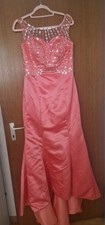 Amazon Damen Abendkleid lang Rosa Strass Herz...