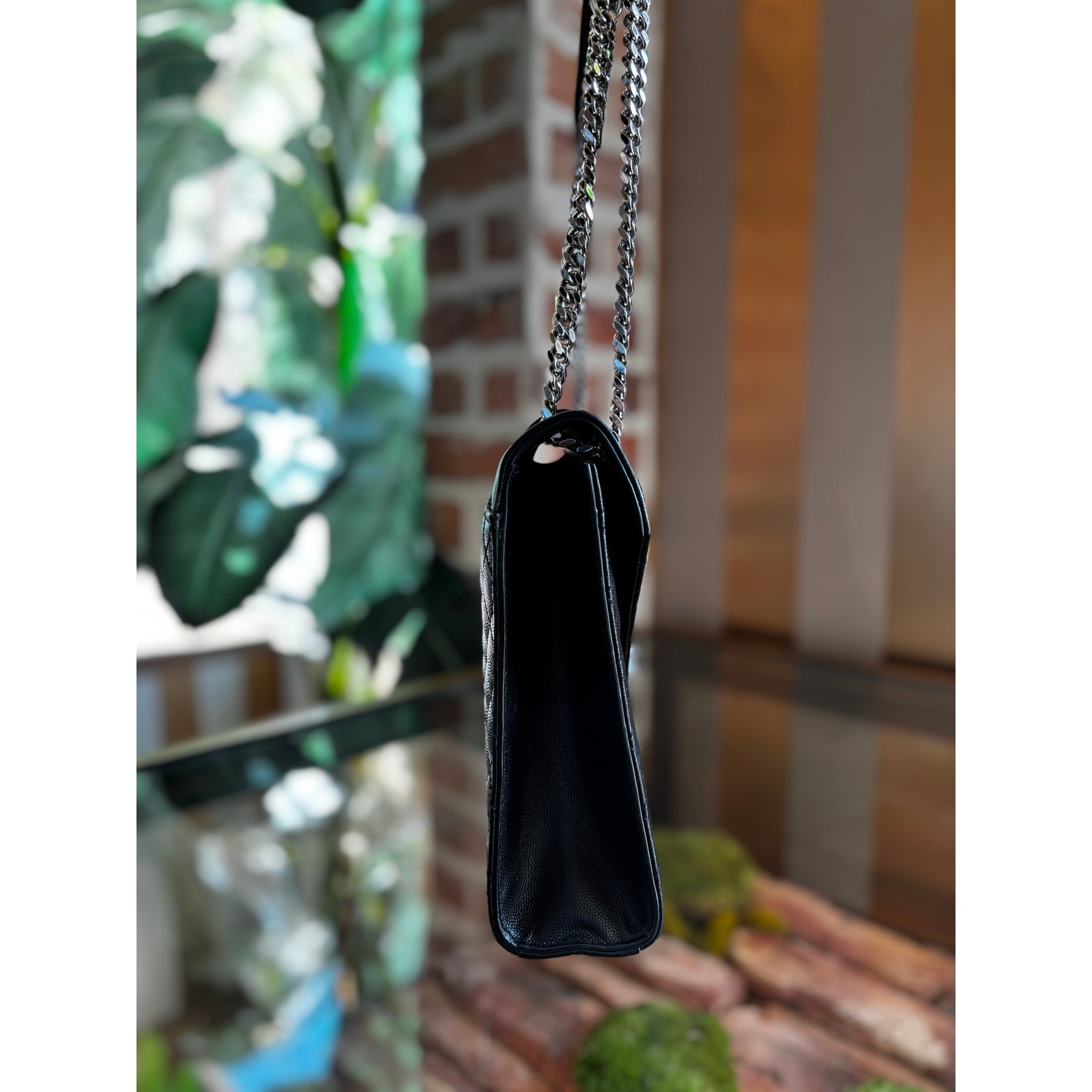 Borsa a tracolla SAINT LAURENT nera media triquilt