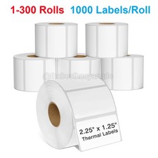2.25''X1.25" Direct Thermal Barcode Labels for Zebra Printer 1000 Label Per Roll