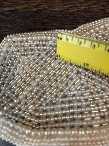 Vintage 1950’s Beaded Clutch Bag Purse Zipper - Made In Japan - Picture 2 of 6