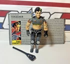 GI Joe Thrasher 1986 v1 *100% COMPLETE w/File Card, Near Mint! Vintage Dreadnok
